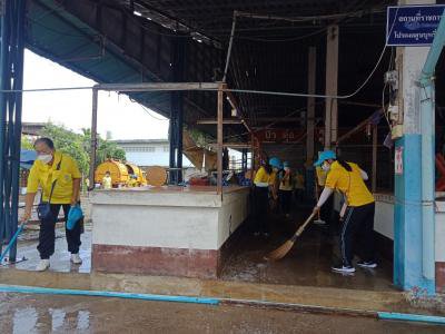 วันที่ 19 กรกฎาคม 2564 โครงการ Big cleaning day ตลาดสดเทศบาลตำบลจักราช