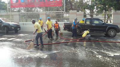 วันที่ 17 มกราคม 2563 โครงการ Big Cleaning Day  ถนนเทศบาล9และสำนักงานเทศบาลตำบลจักราช